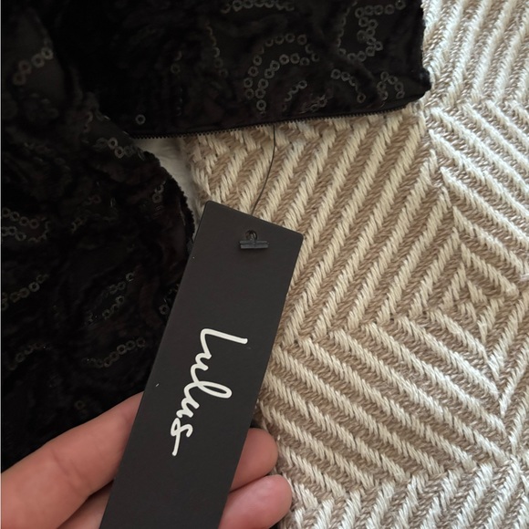 Lulu's Black Strapless Textured Dress - Picture 4 of 7